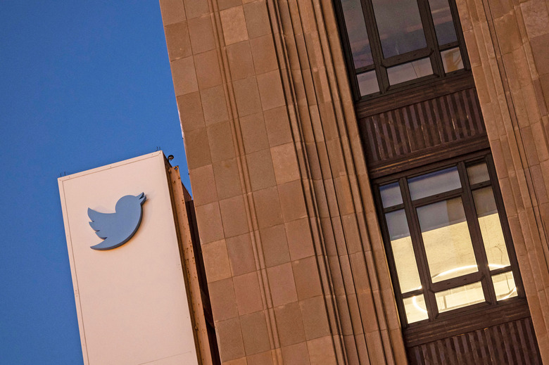 A view of the Twitter logo at its corporate headquarters in San Francisco, California, U.S. October 27, 2022. 