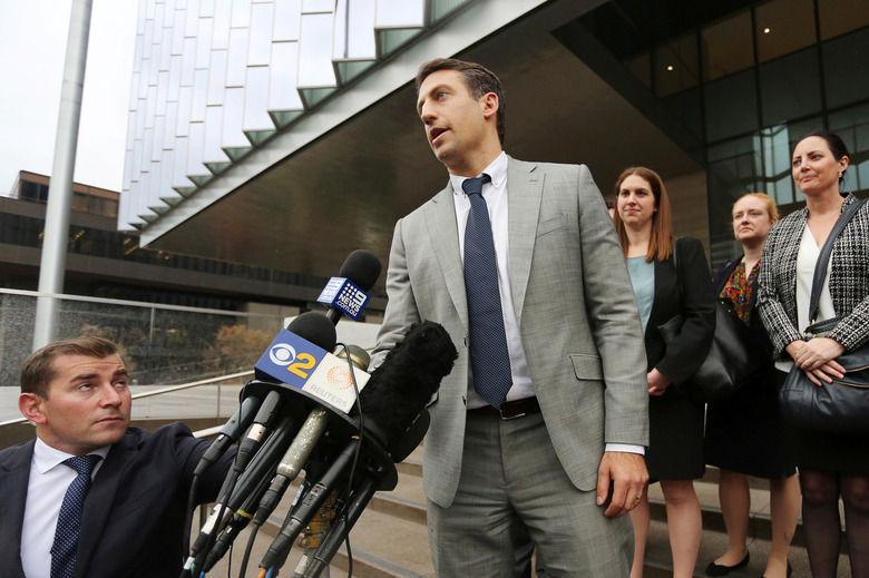 Defendant Attorney Alex Spiro speaks to reporters after a U.S. District Court jury found Tesla Inc chief executive Elon Musk not liable for damages for calling British cave diver Vernon Unsworth a 