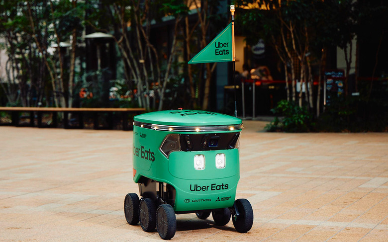Cartken Model C sidewalk delivery robot to be deployed by Uber Eats in Tokyo, Japan.