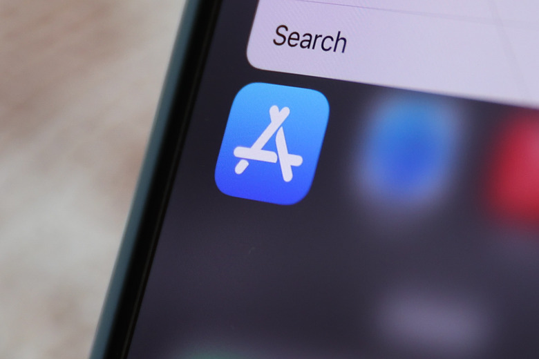 App Store icon is seen displayed on a phone screen in this illustration photo taken in Poland on August 8, 2024. (Photo by Jakub Porzycki/NurPhoto via Getty Images)