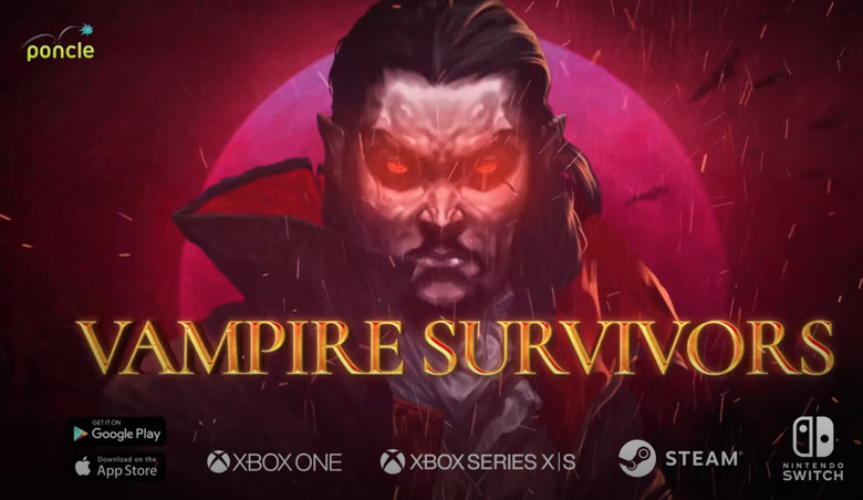 A title card with a vampire.