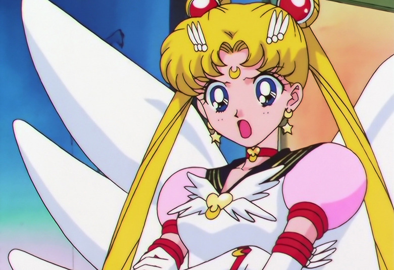 A screenshot showing Sailor Moon in costume.