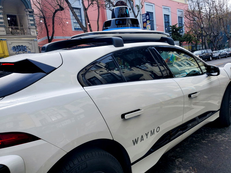 A Waymo rider-only robotaxi is seen during a test ride in San Francisco, California, U.S., December 9, 2022. REUTERS/Paresh Dave