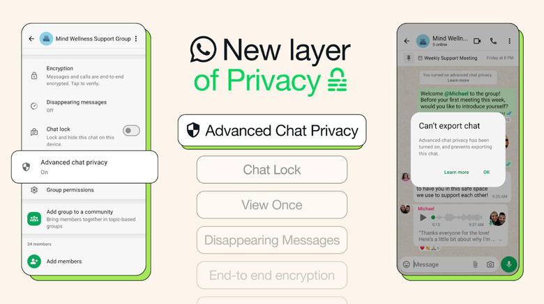 Advanced Chat Privacy ad.