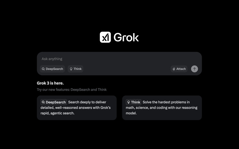 A screenshot of Grok's interface that says 
