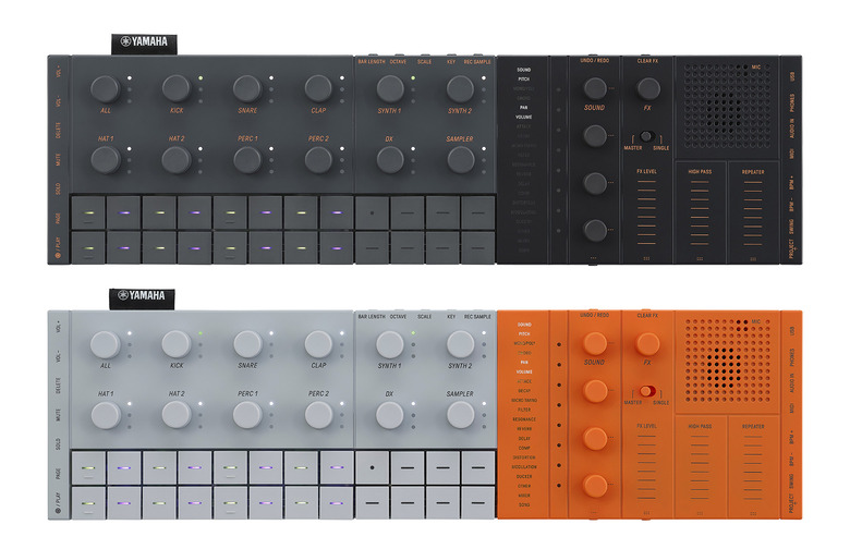 Press photos of the Yamaha SEQTRAK groovebox.