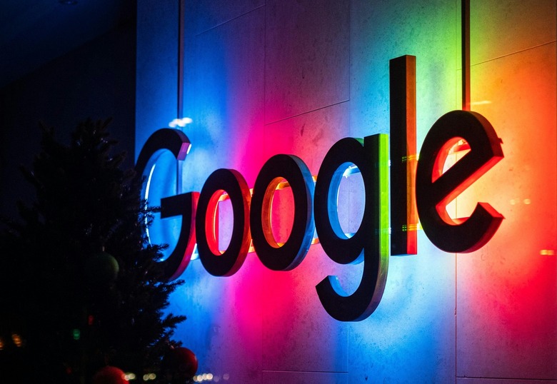 Google in lights.