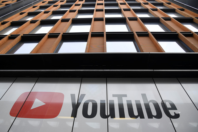 YouTube signage is seen at their offices in King's Cross, London, Britain, September 11, 2020. REUTERS/Toby Melville