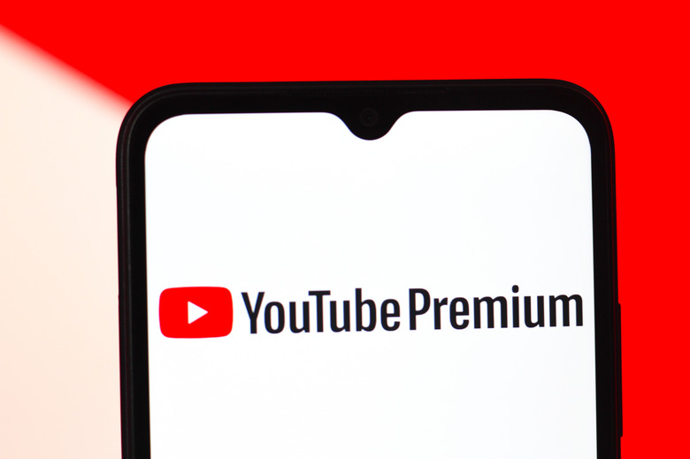 CANADA - 2025/02/26: In this photo illustration, the YouTube Premium logo is seen displayed on a smartphone screen. (Photo Illustration by Thomas Fuller/SOPA Images/LightRocket via Getty Images)