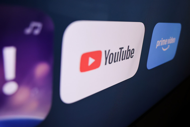 YouTube and Prime Video logo displayed on a tv screen are seen seen in this illustration photo taken in Norway on January 11, 2025. (Photo by Jakub Porzycki/NurPhoto via Getty Images)