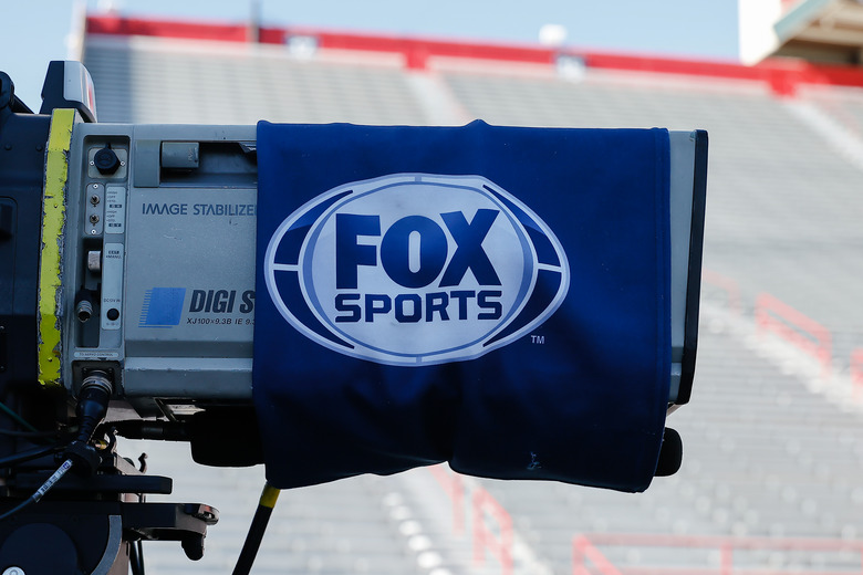 TUCSON, AZ - NOVEMBER 30: The Fox Sports logo on a camera before the college football game between the Arizona State Sun Devils and the Arizona Wildcats on November 30, 2024 at Arizona Stadium in Tucson, Arizona. (Photo by Kevin Abele/Icon Sportswire via Getty Images)