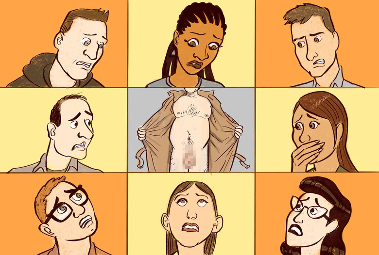 teleconference with unwanted porn visitor